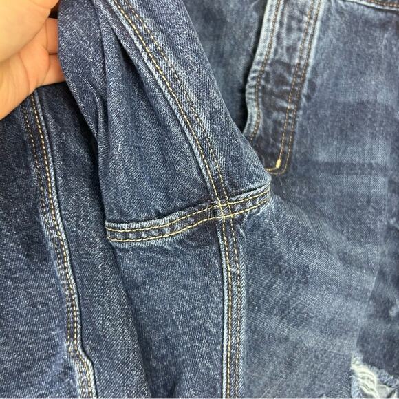 Old Navy High Rise Slouchy Straight Button Fly Distressed Jeans Size 20 - Picture 8 of 10